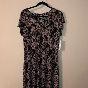NWT Red & Black Floral Dress